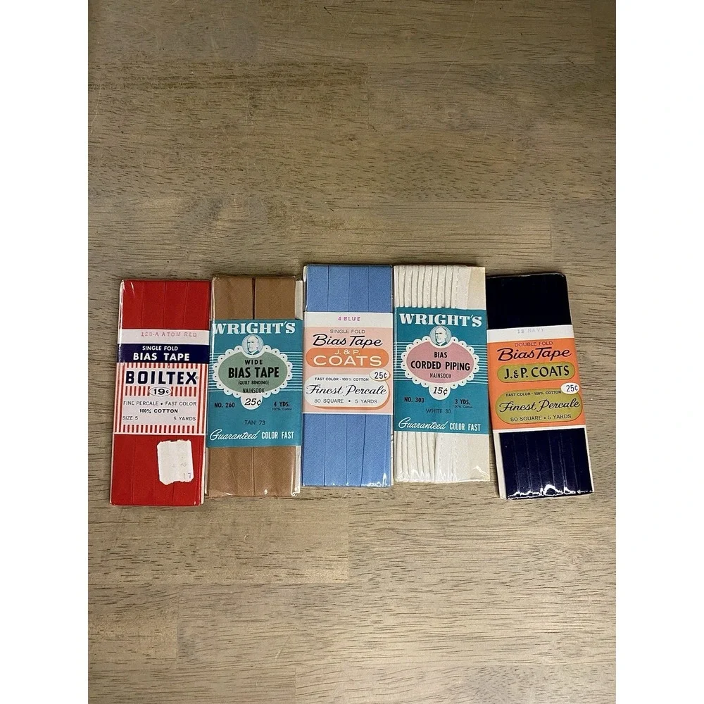 Vtg Large Lot Sewing Trim Bias Seam Binding Hem Facing Twill‎ Tape New & used